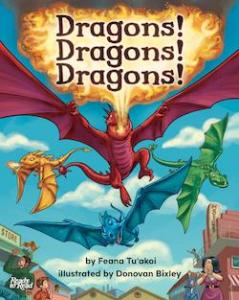 Dragon breathing fire.