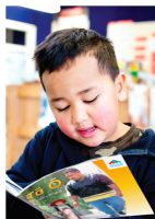 Student reading.