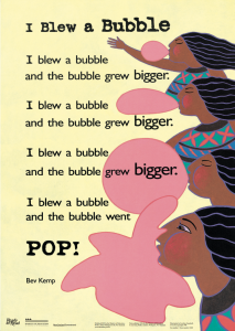 People blowing bubbles.