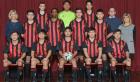Hamilton boys senior green soccer team and their coaches.