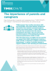 The importance of parents and caregivers cover image.