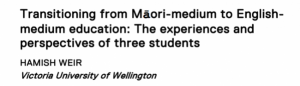 transitioning from Māori medium