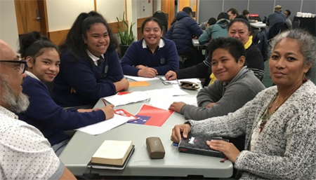 Writing in Samoan and Cook Islands Māori.